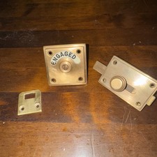 Antique 1930s  Art Deco Vacant/engaged Toilet Lock Indicator & Fittings Vintage,