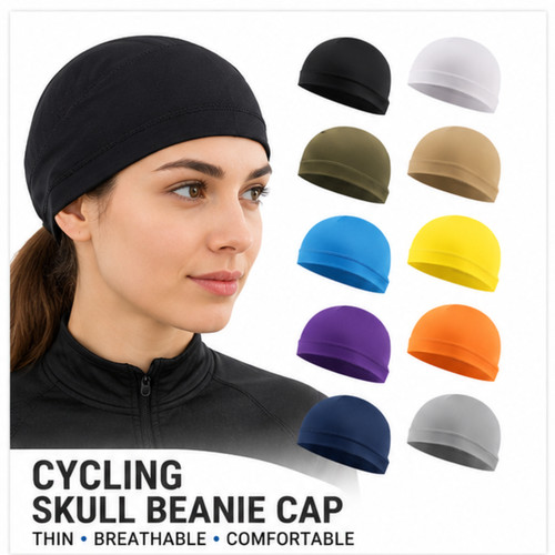 Cycling skull beanie cap - skull,
