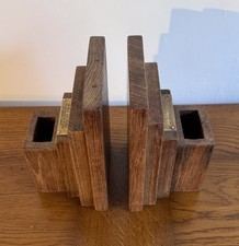 Teak Bookends - HMS Ganges