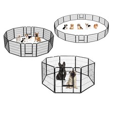 Heavy Duty Folding Puppy Dog Cat Play Pen Run Enclosure Indoor/Outdoor Run Cage
