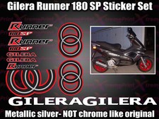 Gilera Runner 180 SP Stickers Decals, Red Black Silver White