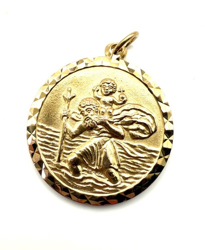 9ct gold saint christopher - 9ct,