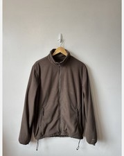 Gant Brown Embroidered Logo Full Zip Fleece Cardigan Jacket Men’s Size Large