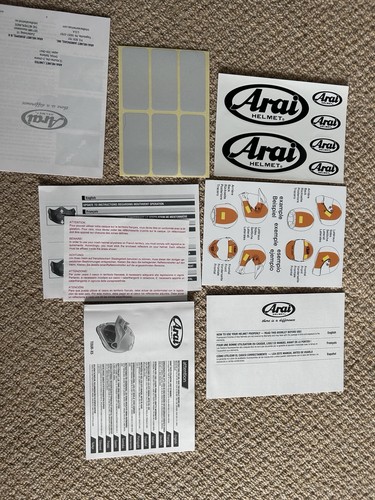 Arai stickers and - , instruction