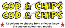 2 x Cod And Chips Stickers
