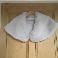 Faux Fur  mini cape Grey