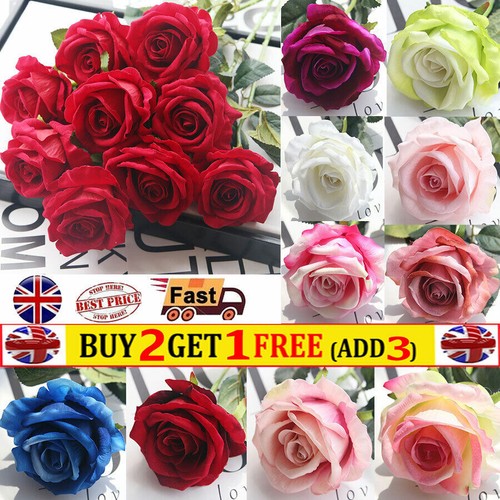 Artificial silk rose single - 1x,