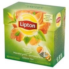 Lipton Tangy Mandarin Orange Green Tea  4 Boxes Of 20 (80)  Free UK Delivery