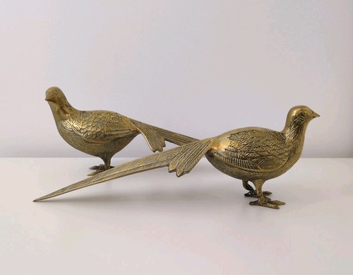 Pair brass pheasants - pair, of