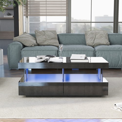 Coffee table storage high - coffee,