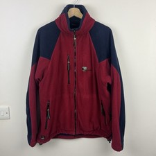 Sprayway Fleece Mens Medium Red Blue Jacket Polartec Windbloc Hiking Outdoors