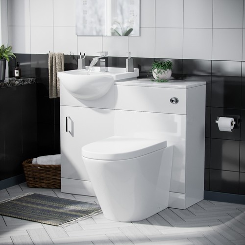 Nes home 950mm white cloakroom - nes,