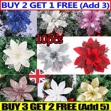 10X Christmas Large Poinsettia