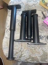 4x Steel Furniture Legs Height Adjustable Feet Coffee Table Sofa Chair Desk Feet