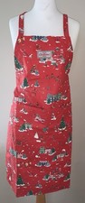 Cath Kidston Christmas Red Festive Design Pocket Apron VGC Rare