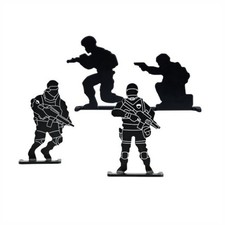 4x Shooting Targets Soldiers