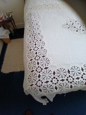 Antique Lace Tablecloth White