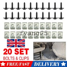 40x Undertray Clips Screws Engine Under Cover Splash Guard Shield Set For BMW A