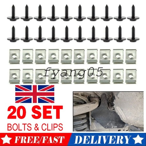 40x undertray clips - clips, screws