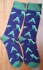 Novelty Reptile Socks Green Iguana Lizard Animal Bearded Dragon Blue Navy Gift
