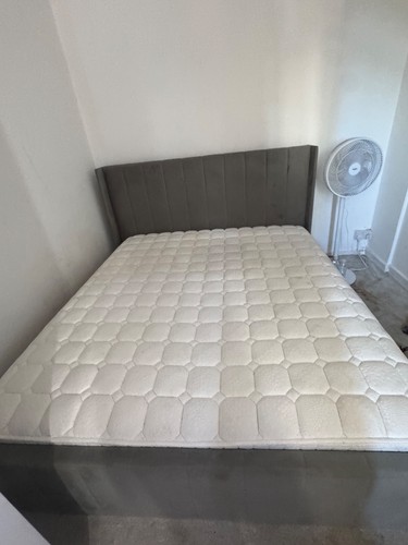 King bed and - matress, grey