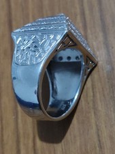 Silver Pyramid Ring Size 13