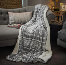 Christmas Sherpa Fleece Throw