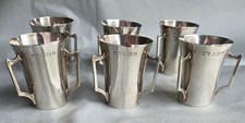 Set of 6 Sterling Silver Tot