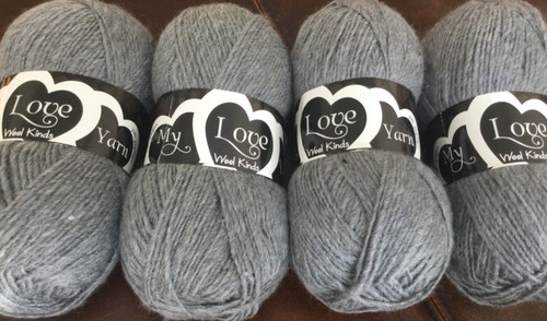 400g grey wool mix - wool, yarn