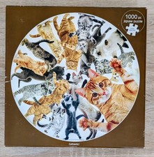 Impossible Circular 1000 PCS Cat Jigsaw Puzzle Cattastic! Warren Photographic