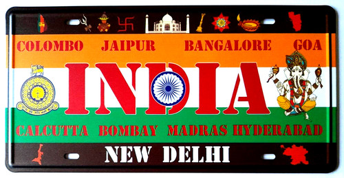 India license plate decorative - plate,