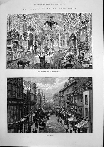 Antique old print - old, 1899