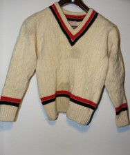 1950s Jaeger Cricket Jumper, Cable Knit Jumper, Handmade