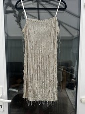 Cream/Gold Sequin Dress with