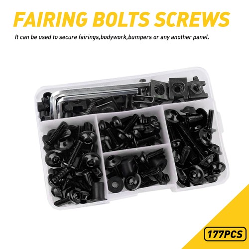 Black complete fairing bolt - black,