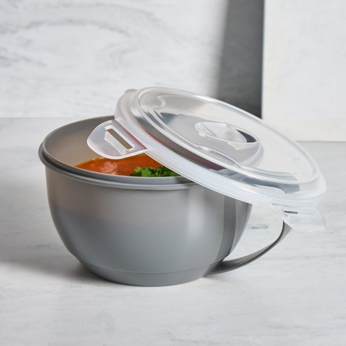 Grey soup bowl - soup, with