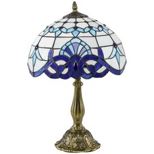 HOMCOM Stained Glass Table