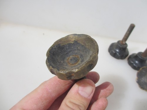 Vintage brass knob machine - knob,
