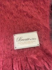 BRONTË AT HOME RED MOHAIR/PURE WOOL THROW 72 LENGTH X 54 WIDTH GREAT CONDITION