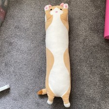 Cute Plush Kawaii Long Cat Cushion Pillow 26 Inches Long Stuffed Animal Pillow