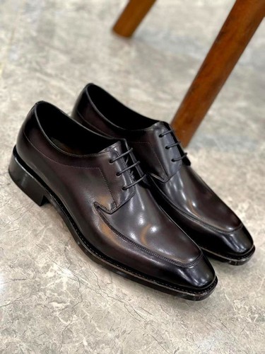 Handmade mens black leather