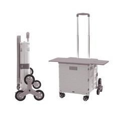 Folding Boot Cart Shopping Trolley Box on Wheels Crate Cart Stair Climbing Cart