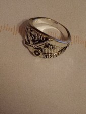 Ww2 Anti Thank Gun  German Unisex Silver Ring Size 10