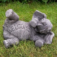 'Welcome' Cute Elephant Stone