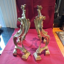 Brass Fire Dogs/Chenet Pair of