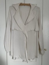 Lanvin Silk Mix Draped Blouse Size S