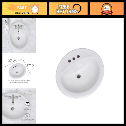 Oval drop sink - oval, drop-in