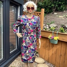 1980s Vintage Dress By CJ Selections With Padded Shoulders 