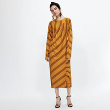 BNWT Zara Mustard Midi Dress