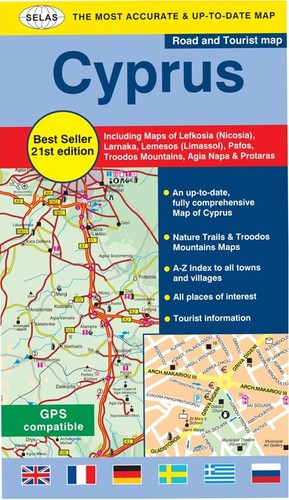 Cyprus road map detailed - map,